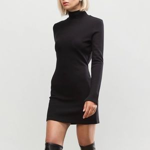 OAK + FORT high neck knit dress in black size M